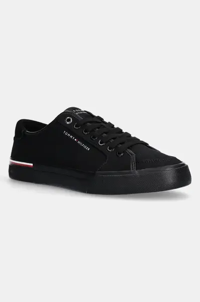 Sneakers boty Tommy Hilfiger CORE CORPORATE VULC CANVAS