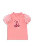 Dětské tričko Konges Sløjd BALLERINA TEE růžová barva, KS102648