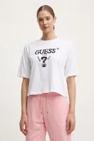 Bavlněné tričko Guess AURLIE bílá barva, V4YI06 I3Z14
