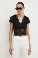 Halenka Morgan DANSA dámská, černá barva, vzorovaná, DANSA