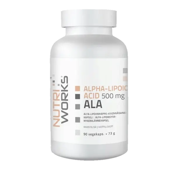 NutriWorks Alpha Lipoic Acid 500mg - 90 kapslí