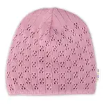 Baby Nellys Ažurková čepice, dvouvrstvá, bavlna, starorůžová, vel. 92/98