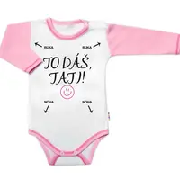 Baby Nellys Body dl. rukáv - To dáš Tati!, vel. 74, holka