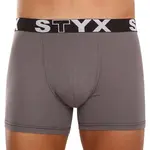 Styx Pánské boxerky long sportovní guma tmavě šedé (U1063) M