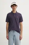 Bavlněné polo tričko Levi's vínová barva