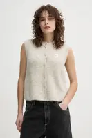 Svetr American Vintage dámský, béžová barva, lehký, EAST19MCE25