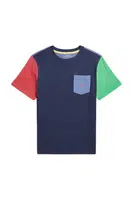 Dětské bavlněné tričko Polo Ralph Lauren tmavomodrá barva, 323861435010