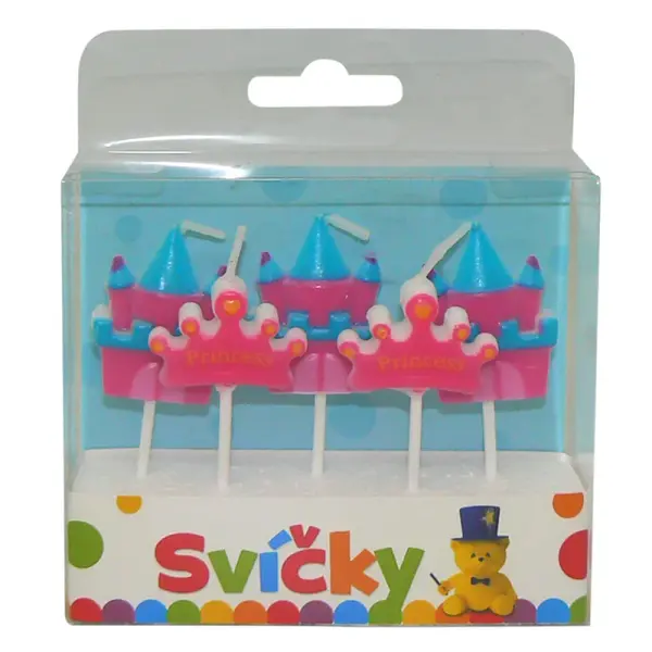 Svíčky dortové 5ks - Princezny