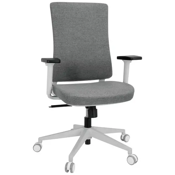 MID.YOU OTOČNÁ ŽIDLE, plochá tkanina, šedá