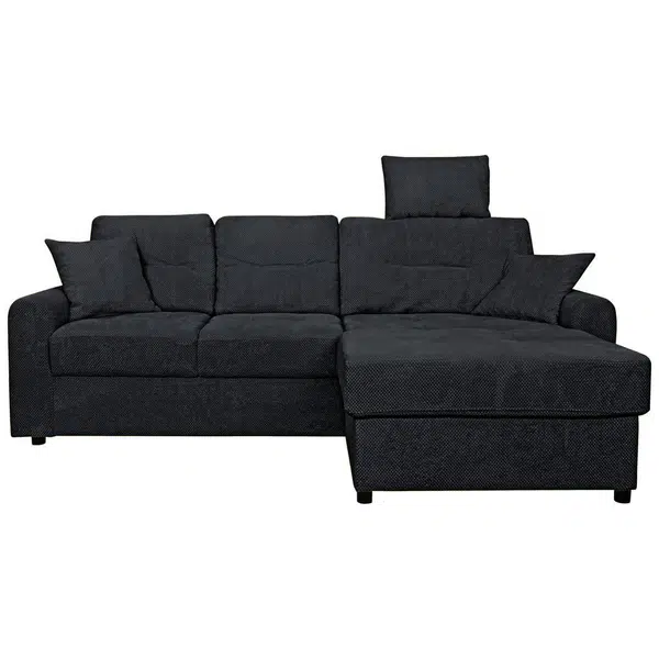 Carryhome ROHOVÁ SEDAČKA, textil, černá