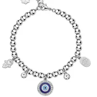 Brosway Ocelový korálkový náramek s přívěsky Chakra BHKB147