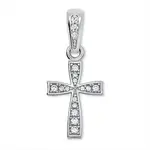 Soliter Jemný přívěsek křížek z bílého zlata 249 001 00570 07