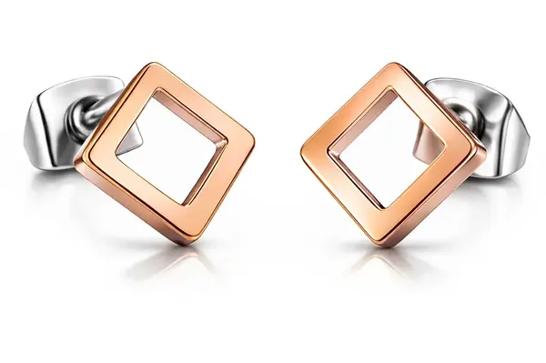 Boccia Titanium Čtvercové titanové náušnice 05022-03