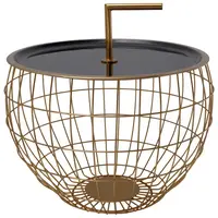 MID.YOU ODKLÁDACÍ STOLEK, černá, barvy zlata