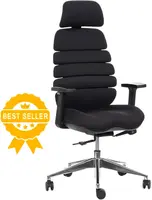 MERCURY Ergonomická kancelářská židle SPINE černá s opěrkou hlavy, sezení 8 hodin denně