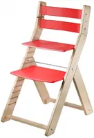 WOOD PARTNER Rostoucí židle SANDY natur/ červená