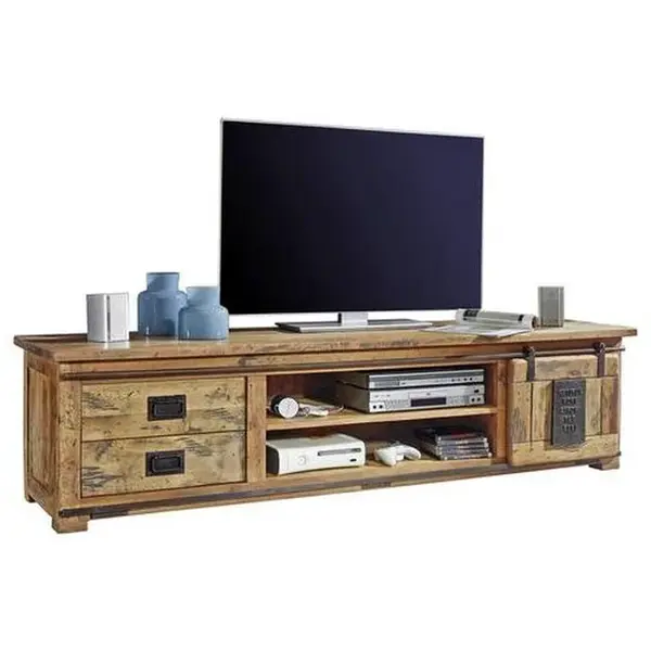 Livetastic KOMODA POD TELEVIZI, mangové dřevo, přírodní barvy, 200/50/55 cm