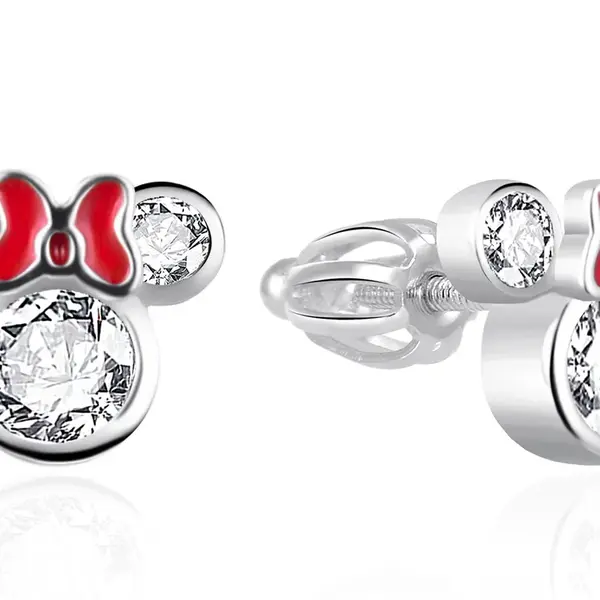 Agato Stříbrné dívčí náušnice Minnie Mouse AGT-ED003SW