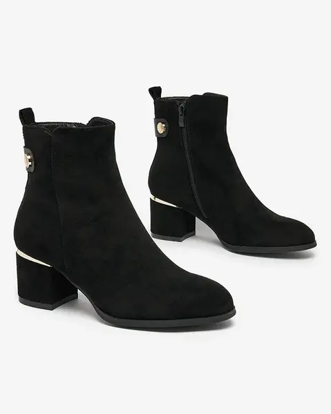 Resti Women's low stiletto boots in black Dogdas