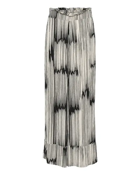 SOAKED IN LUXURY Nohavice 'Zaya'  svetlosivá / čierna