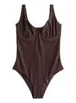 Next Jednodielne plavky  čokoládová