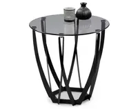 Stolek Maya, 50 cm, šedé sklo