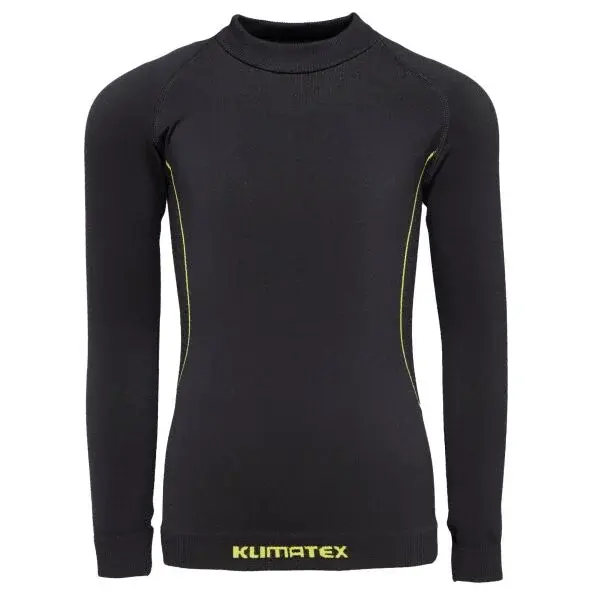 Klimatex CHIKO SEAMLES Detské bezšvové termo tričko, čierna, veľkosť 158-164