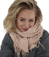 Pri Scarf Thick scarf tassels single color warm soft 200x70 cm