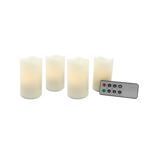 X-Mas LED SVÍČKA plast, přírodní materiály
