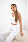 Set top+kalhoty bílé