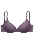 NUANCE Podprsenka  tmavošedá / tmavofialová