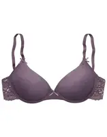 NUANCE Podprsenka  tmavošedá / tmavofialová