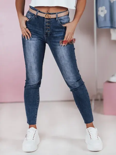 Spodnie damskie slim fit jeansowe SKYFINE Dstreet