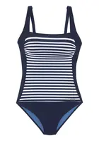 LASCANA Jednodielne plavky  námornícka modrá / biela
