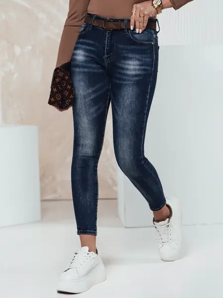 Dámské jeansové kalhoty BLUEDEN s páskem