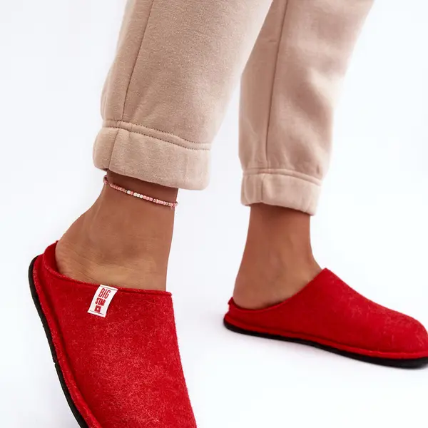 BIG STAR SHOES Červené Klasické Dámské Papuče Big Star