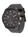 HUGO Analógové hodinky '#FAST'  sivá / červená / čierna