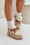 Low platform snow boots with fur D.Franklin beige