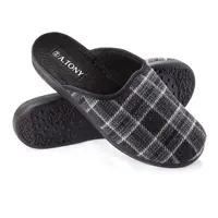 Pánské domácí ortopedické pantofle káro šedá vel. 45