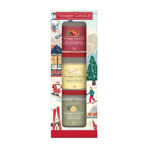 Yankee Candle Votivní svíčky ve skle Holiday Party dárková sada 3 ks