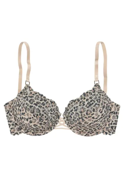 LASCANA Podprsenka  béžová / hnedá / čierna melírovaná