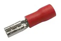 Zdířka faston 2.8mm ,vodič 0.5-1.5mm  červená