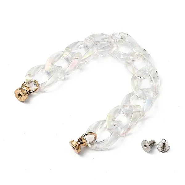 Transparent Acrylic Curb Chain for DIY Keychains