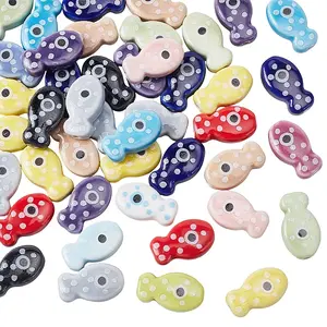 50Pcs Handmade Porcelain Beads