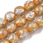 Handmade Gold Sand Lampwork Bead Strands