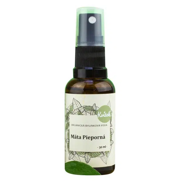 KVITOK  Organická květinová voda Máta peprná 30 ml