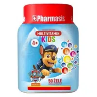 PHARMASIS Multivitamin kids Tlapková patrola želé pro děti modrá 50 ks