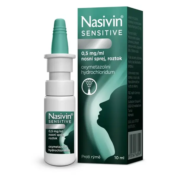 NASIVIN® Sensitive 0,5 mg/ml nosní sprej, roztok 10 ml