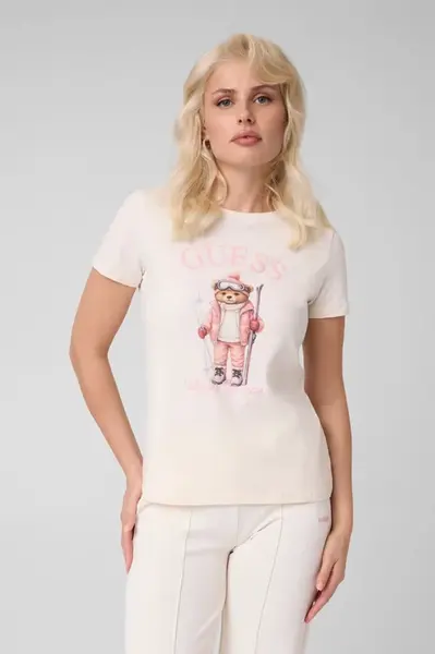 Guess fabrizia skiing bear cn ss t-s xs