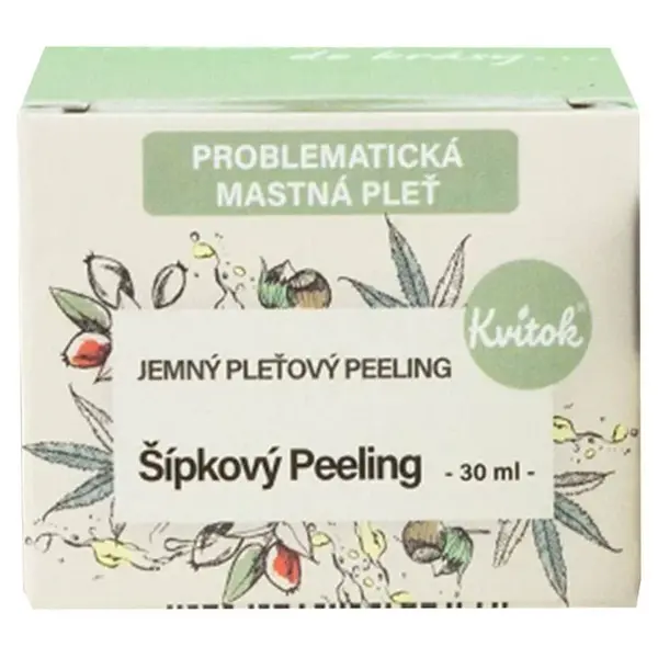 KVITOK Šípkový peeling pro mastnou pleť 30 ml